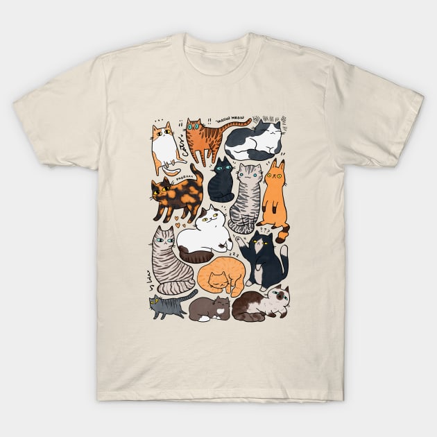 Kinda Halloween Cats T-Shirt by LaGataLola